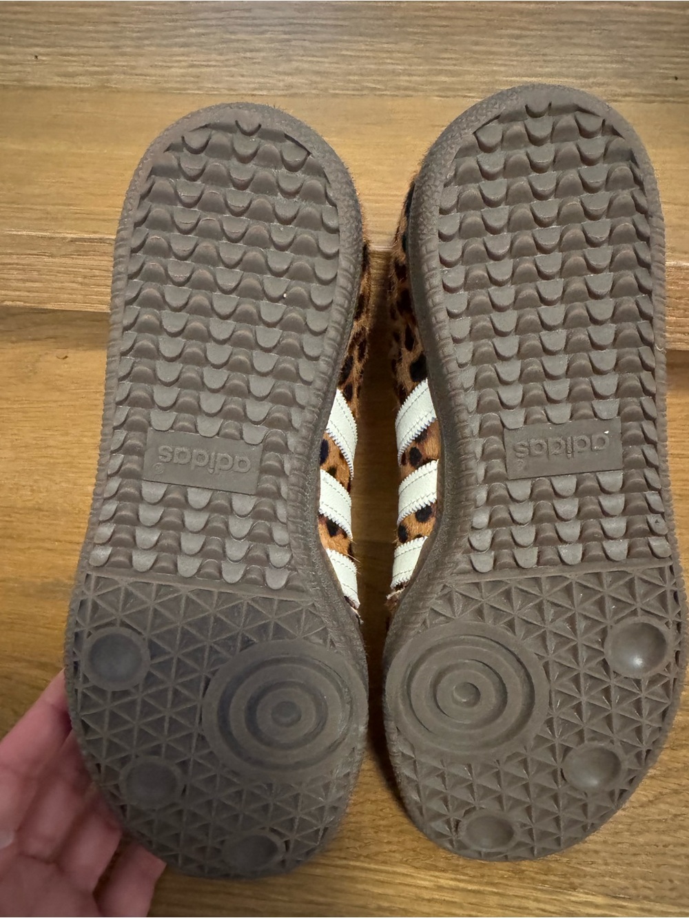 Adidas Leopard-Print Sneakers with Orange Laces - Picture 5 of 7